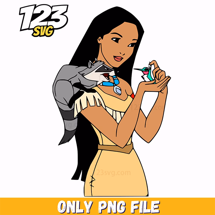 Pocahontas Side Profile PNG, kpop cartoon png, demon idol png