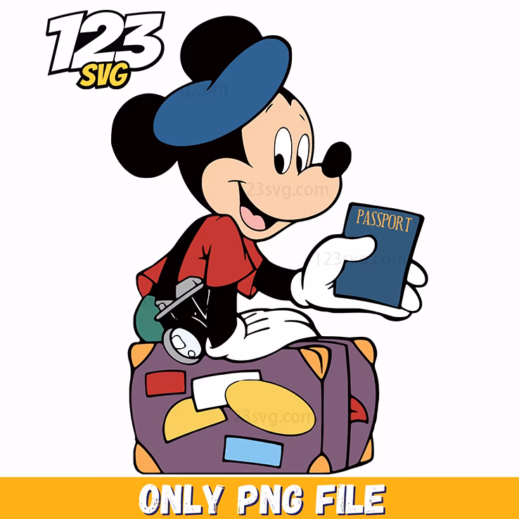 travel mickey mouse png, disney travel png, disney trip png
