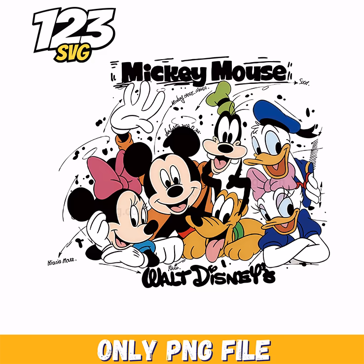 vintage mickey mouse png, mickey mouse vintage style png artwork 1971, vintage mickey mouse png artwork