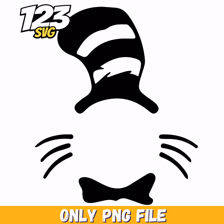 cat in the hat monogram outline dr seuss png, kpop hero png, kpop hunter cat png