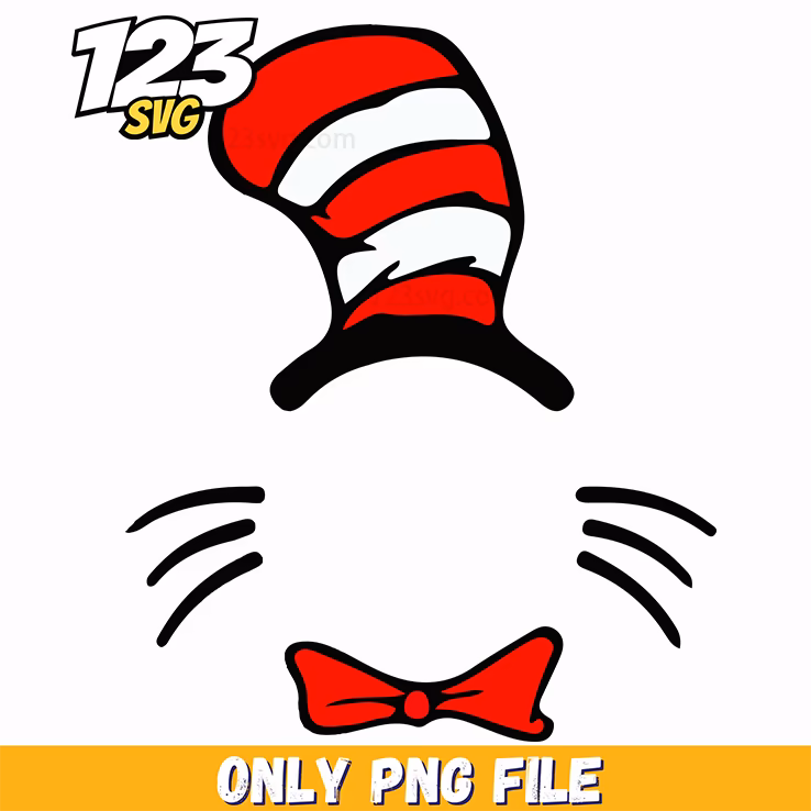 cat in the hat hat icon dr seuss png, kpop hero png, cat kpop png