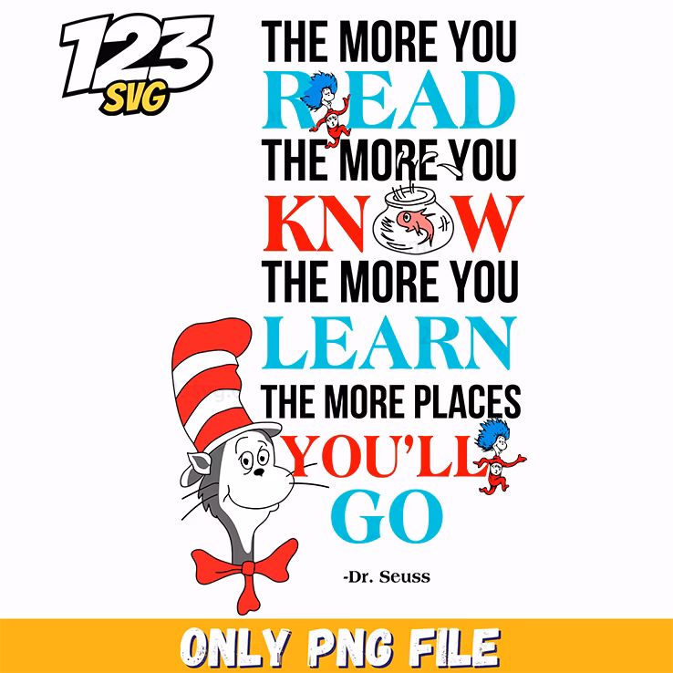 know read learn places go dr seuss png, oh the places you'll go png, places you'll go