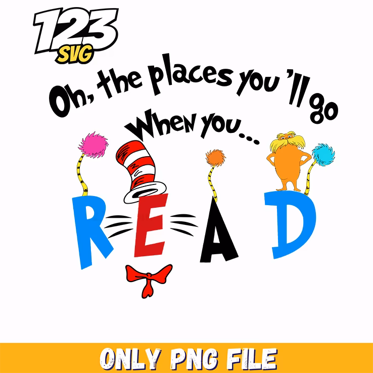 oh the places you'll read dr seuss png, oh the places you'll go png, christmas tree png