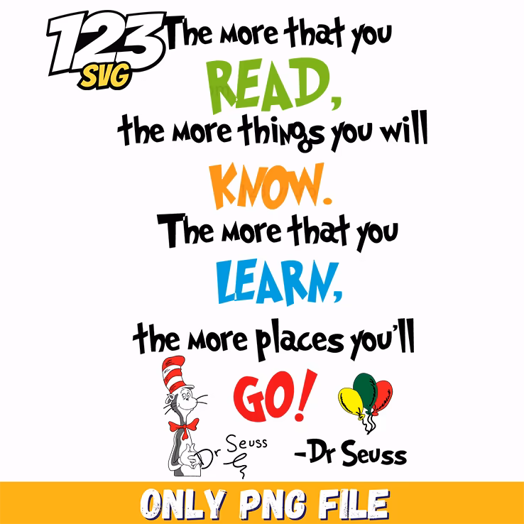 read know learn go dr seuss png 2, dr seuss characters valentine's day png, dr seuss characters png