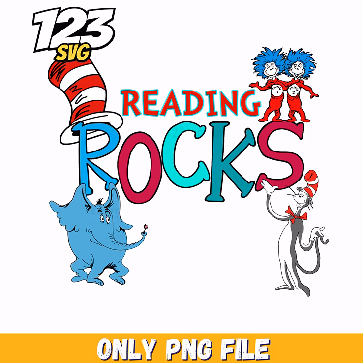 reading rocks dr seuss png, dr.seuss characters png, christmas demon hunter png