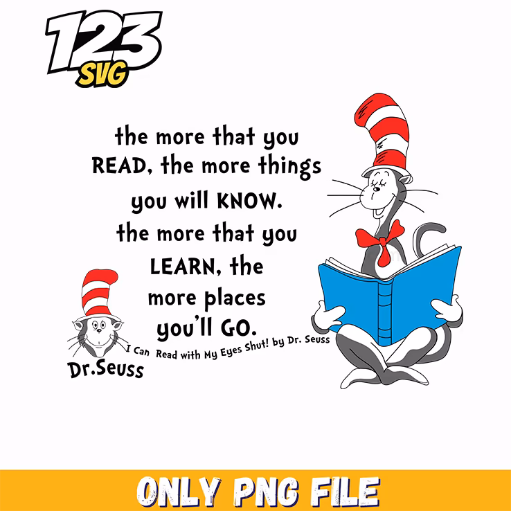 the more you read learn go dr seuss png, dr.seuss characters png, dr.seuss characters valentine's day png