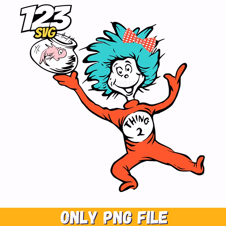 thing 1 thing 2 characters dr seuss png, dr.seuss characters png, dr.seuss characters