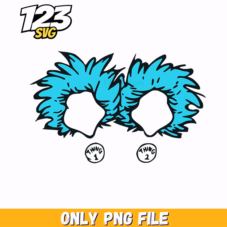 thing 2 hair design dr seuss png, thing design dr seuss png, dr seuss hair design png