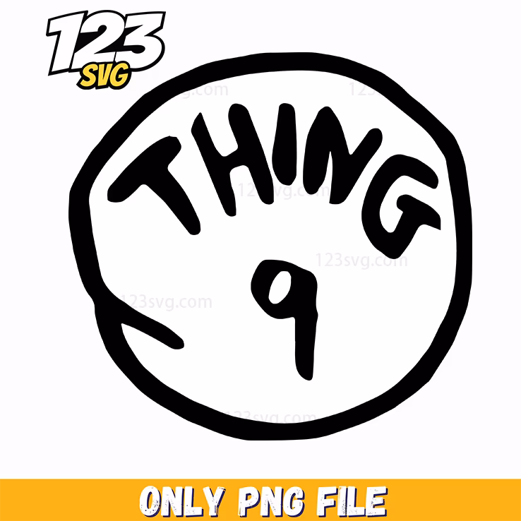 thing 9 badge circle dr seuss png, dr seuss characters png, christmas demon hunter png