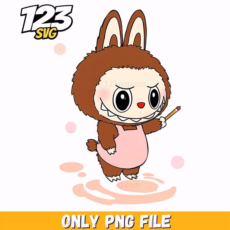brown bunny labubu png, brown labubu png, brown labubu png