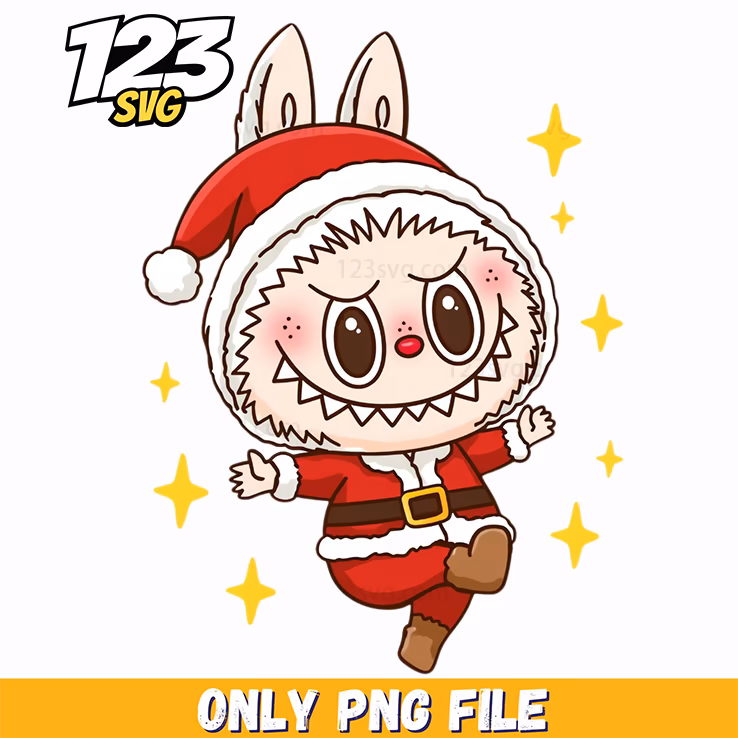 christmas santa labubu png, merry christmas labubu, labubu toys svg