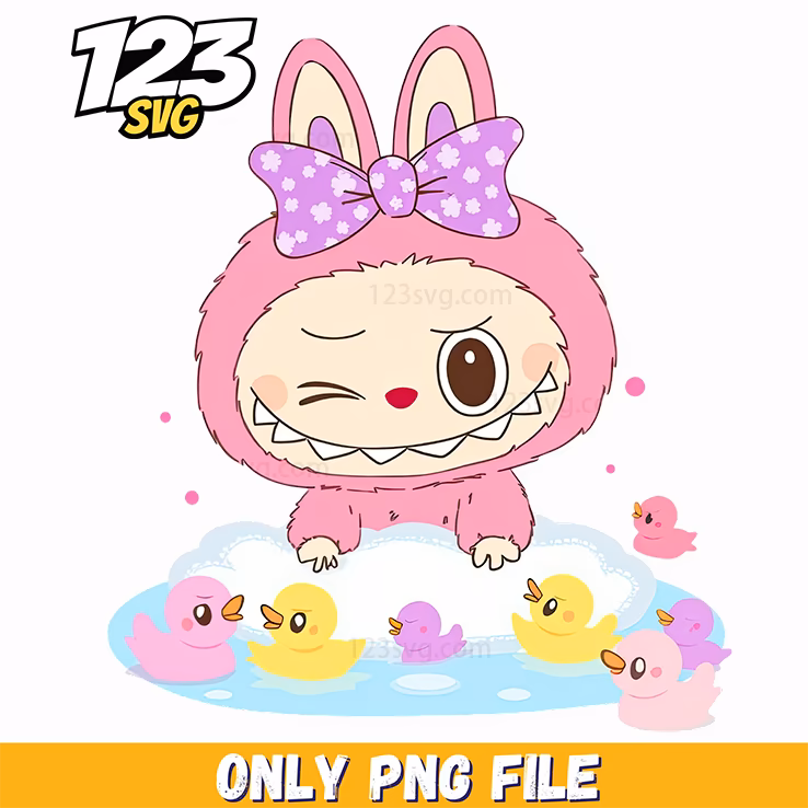 kawaii labubu bath time png, all popmart characters png, all types of labubu png