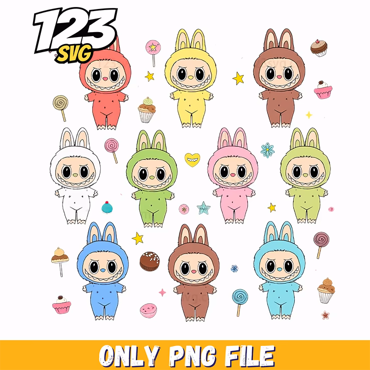 labubu characters bundle png, cute labubu character, labubu character png