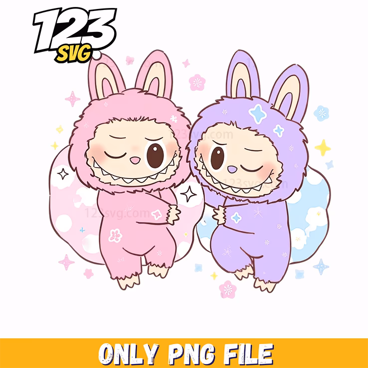 pastel labubu best friends png, labubu best friends png, labubu best friends