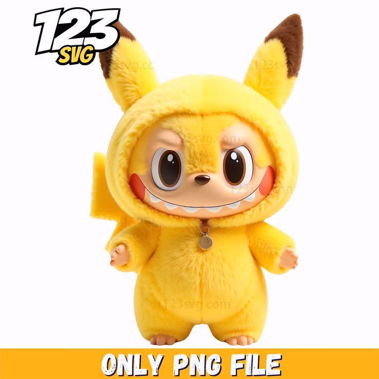 yellow bunny costume labubu png, labubu bunny costume, labubu yellow costume