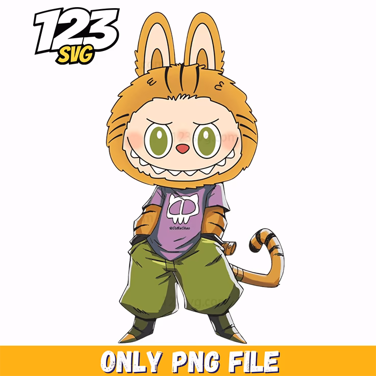 anime tiger labubu png, labubu anime tiger, labubu tiger anime