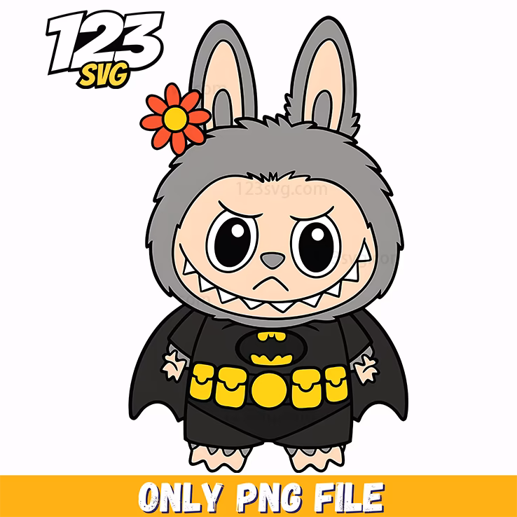 batman inspired labubu png, labubu batman png, labubu batman comics