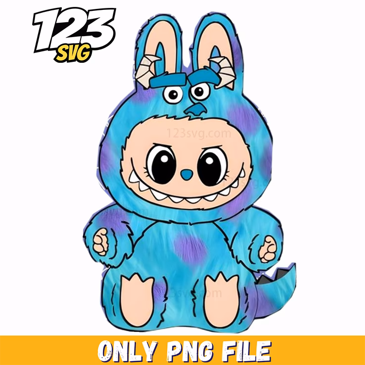 blue monster labubu png, labubu monster png, monster labubu png