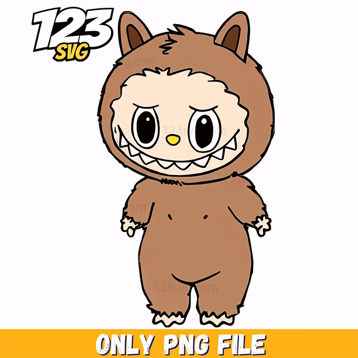 brown hoodie labubu png, labubu hoodie png, labubu png hoodie brown