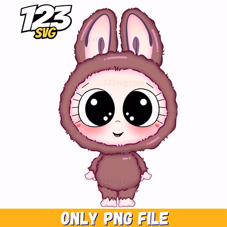 brown labubu png, labubu png, labubu dog png