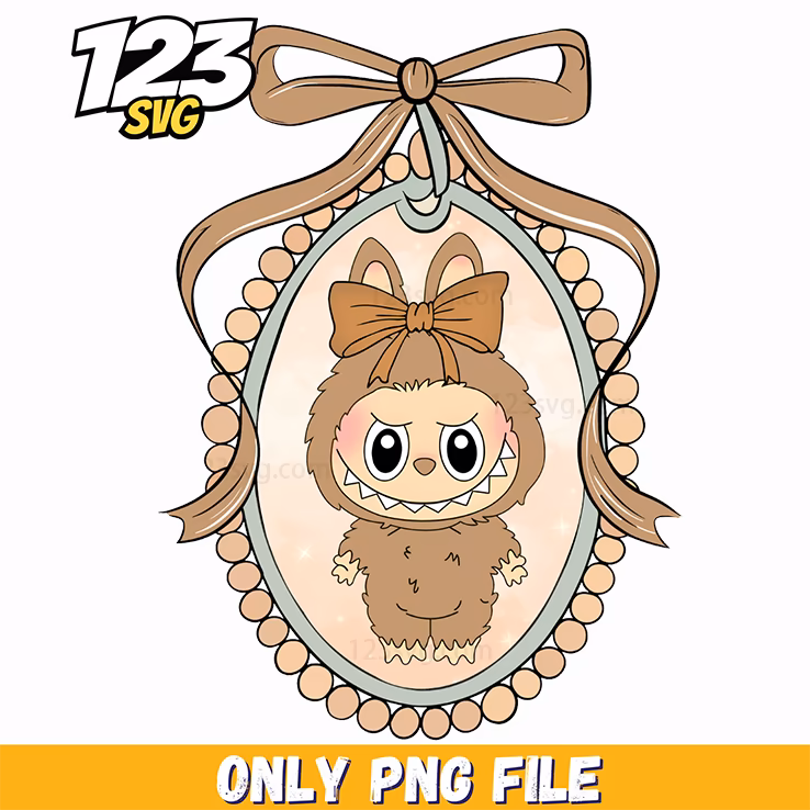 brown ornament labubu png, labubu ornament png, labubu ornament decoration