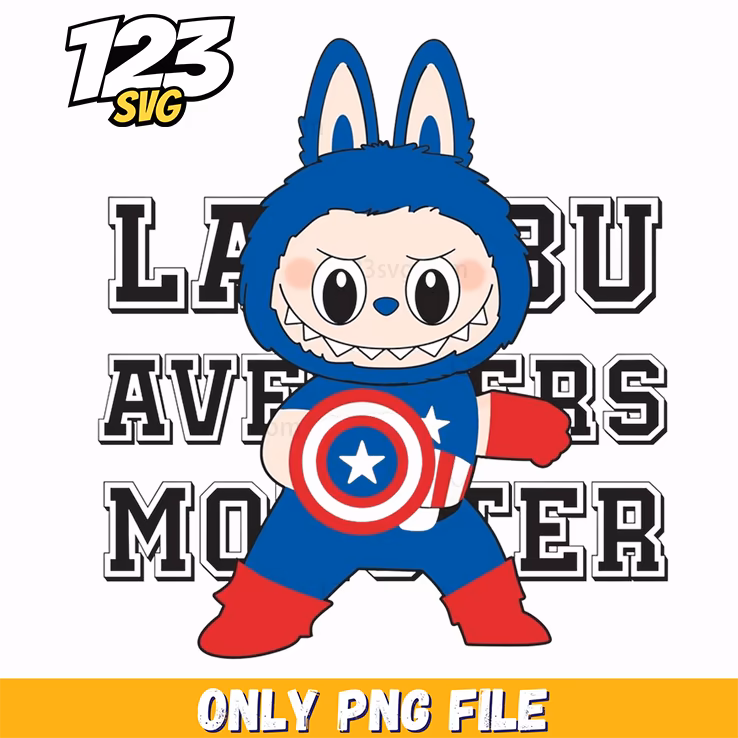 captain america labubu png, america labubu png, labubu png captain america