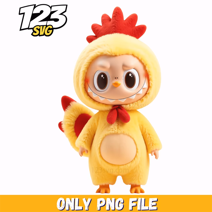 chicken costume labubu png, labubu chicken costume, chicken labubu png costume