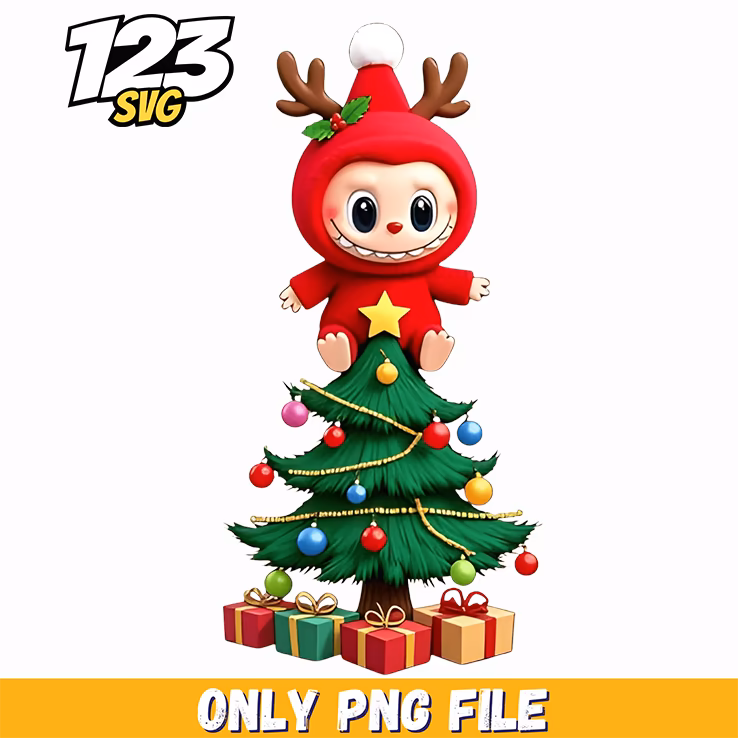christmas tree labubu, labubu tree topper, labubu tree decoration