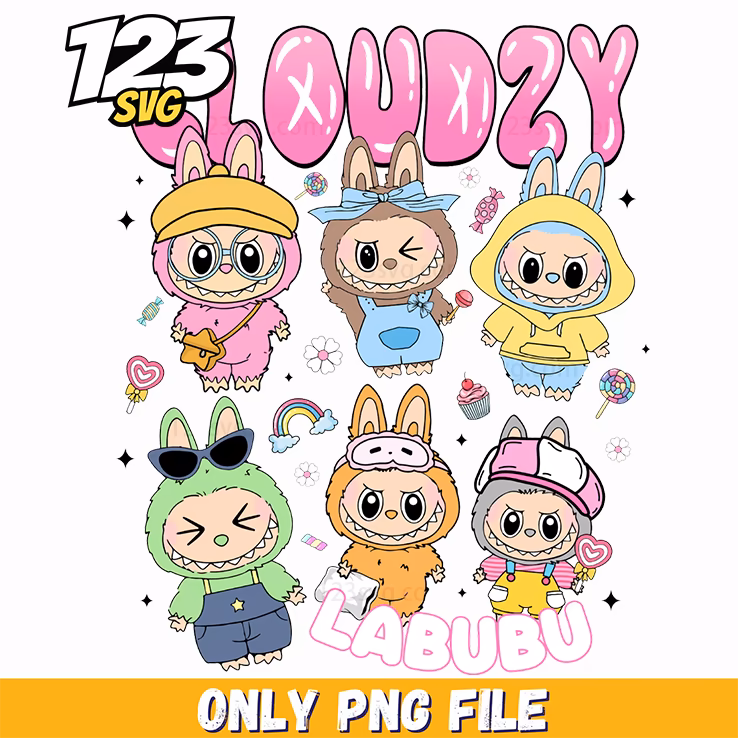 cloudzy pastel labubu png, labubu pastel color palette, pastel labubu character