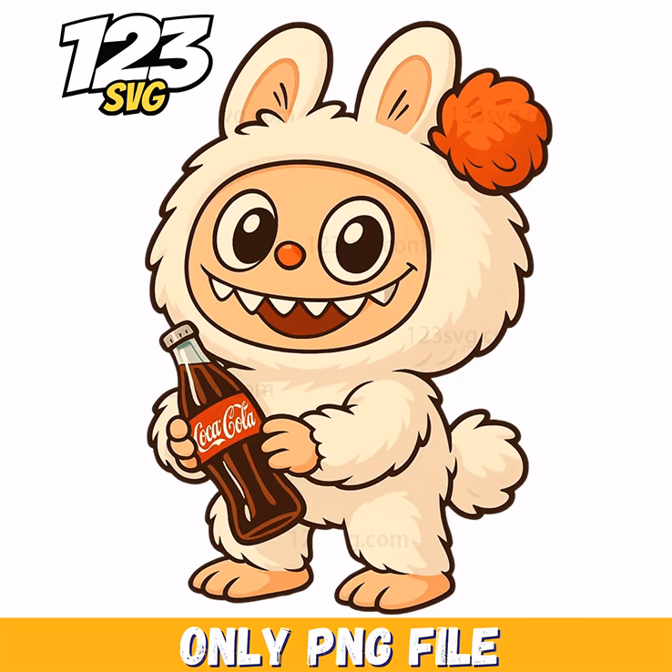 coca cola bunny labubu png, labubu png bunny, labubu bunny cartoon