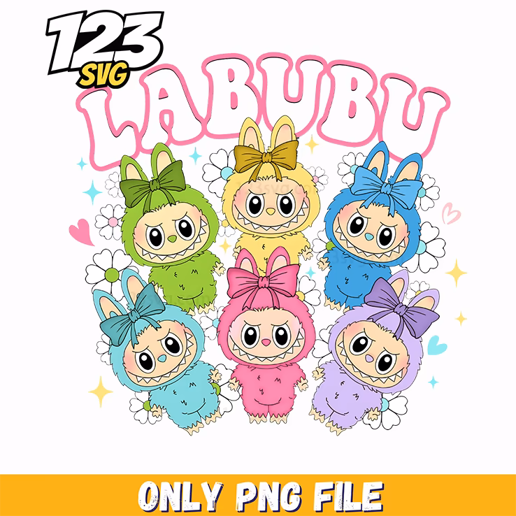 colorful labubu characters png, labubu characters png, labubu characters free png