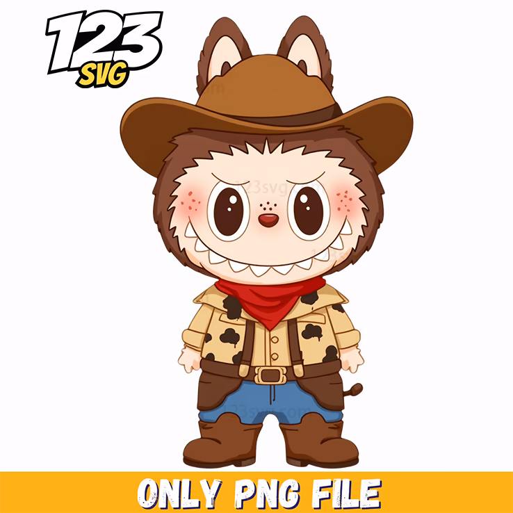 cowboy labubu png labubu, labubu cowboy png, labubu cowboy cartoon png
