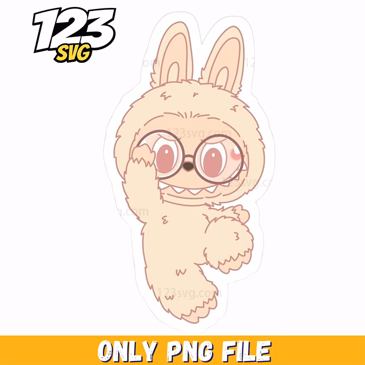 cream bunny glasses png, cute bunny glasses png, bunny glasses transparent png
