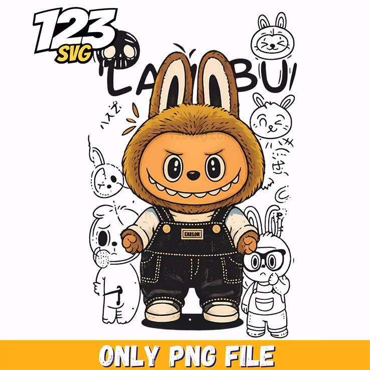dark halloween labubu png, labubu png halloween, halloween labubu png clip