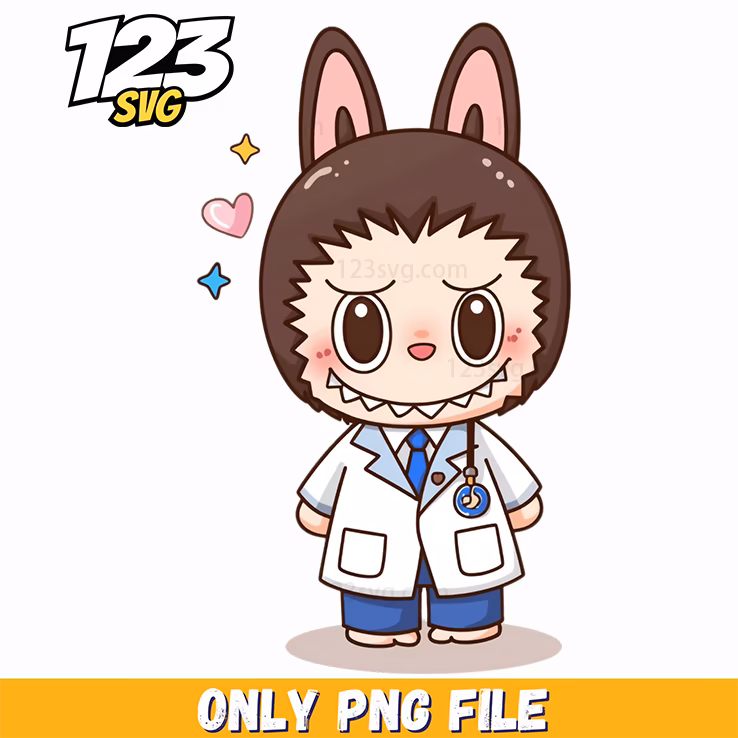 doctor labubu png, labubu png, labubu doctor png