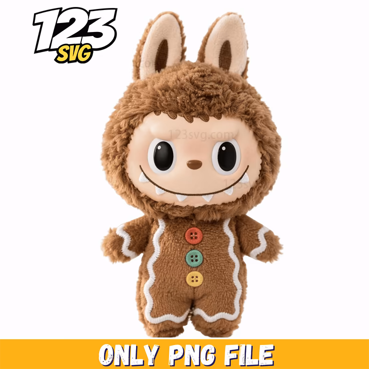 gingerbread labubu png, labubu png, labubu gingerbread png