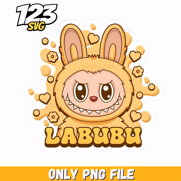 golden labubu logo png, labubu logo png, labubu logo design