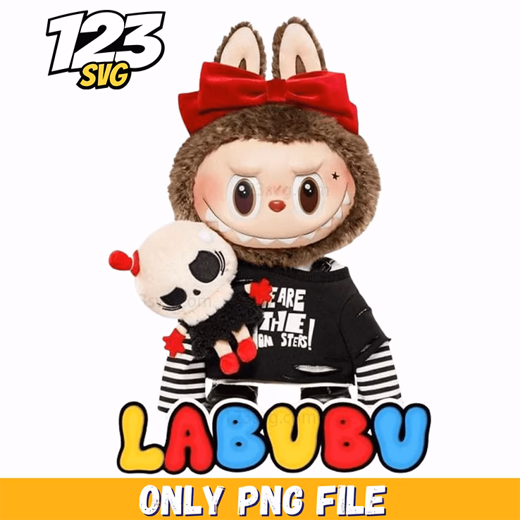 gothic labubu doll png, labubu doll png, labubu gothic doll