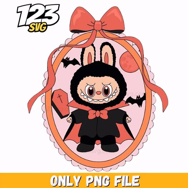 gothic ornament labubu png, gothic labubu ornament, labubu gothic ornament