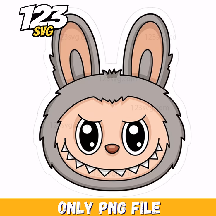 gray bunny face png, cute bunny face png, bunny face clipart