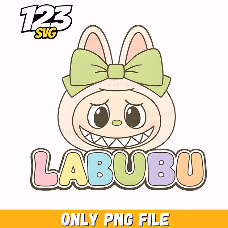 green bow labubu png, labubu png clip art, labubu png free download