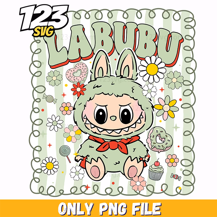 green christmas labubu art png, labubu art xmas, labubu xmas artwork