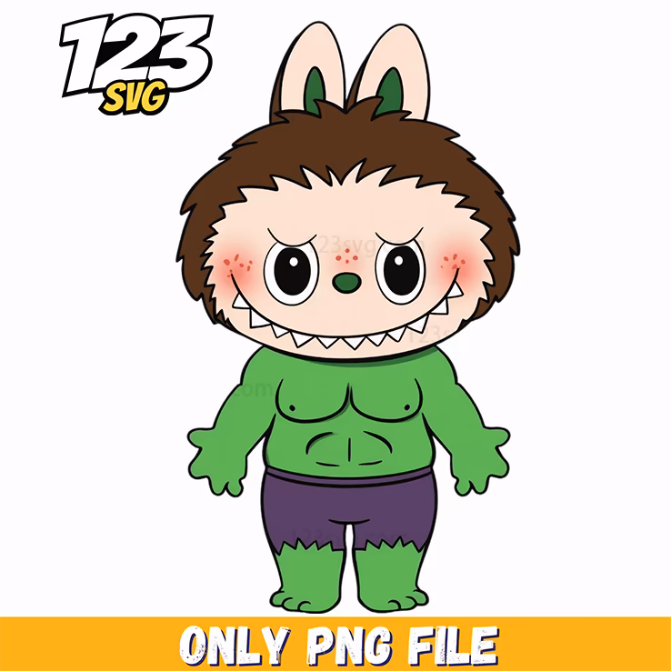 green hulk labubu png, labubu hulk images, labubu hulk png