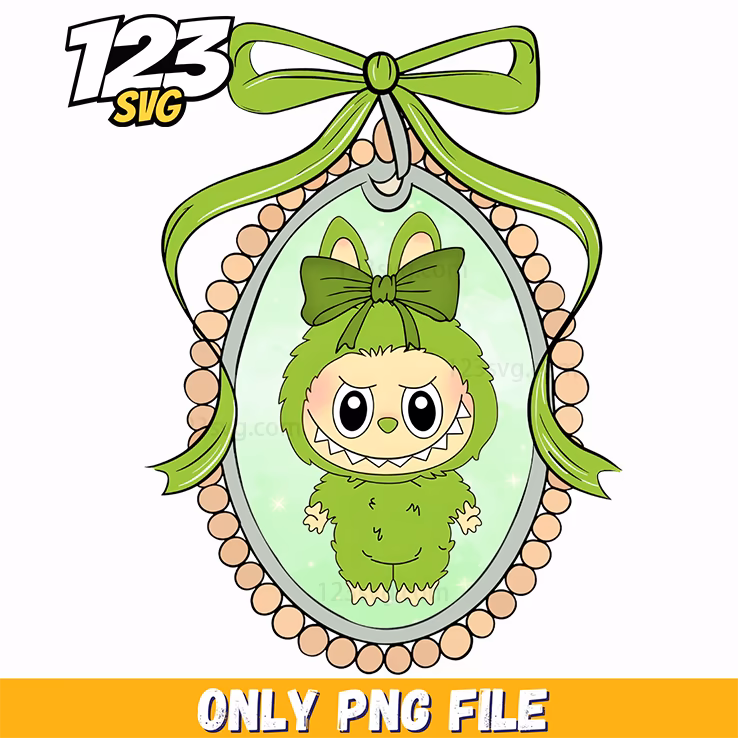 green ornament labubu png, labubu png ornament, labubu ornament png