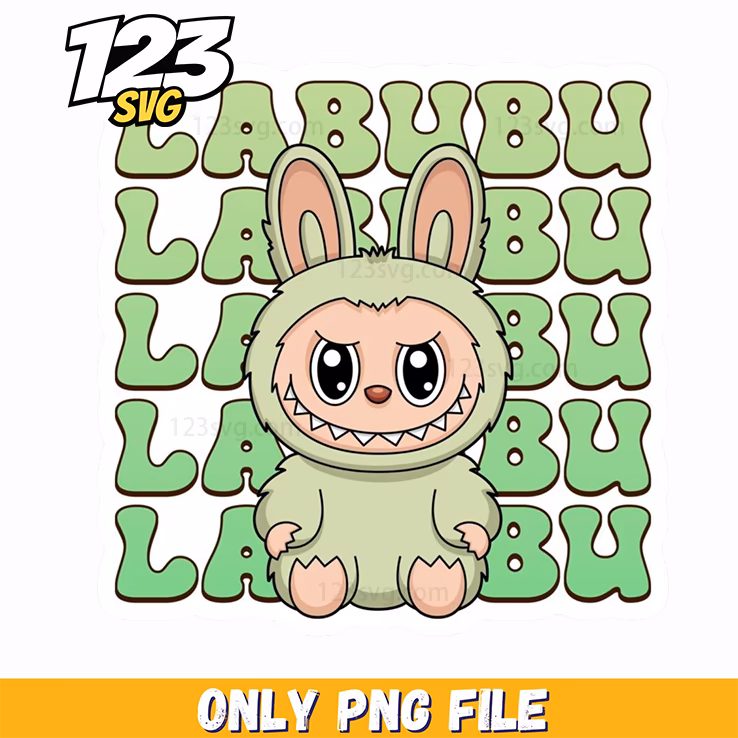 green retro labubu png, labubu png, labubu png vector