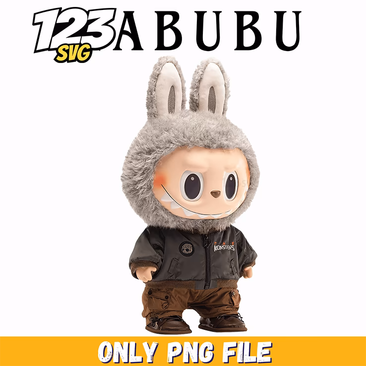 grey labubu plush png, labubu plush png, labubu plush toy png