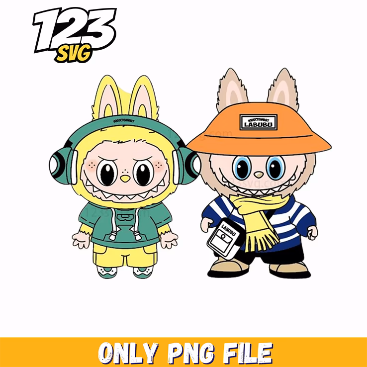 headphones labubu duo png, labubu duo gaming, labubu duo headphones