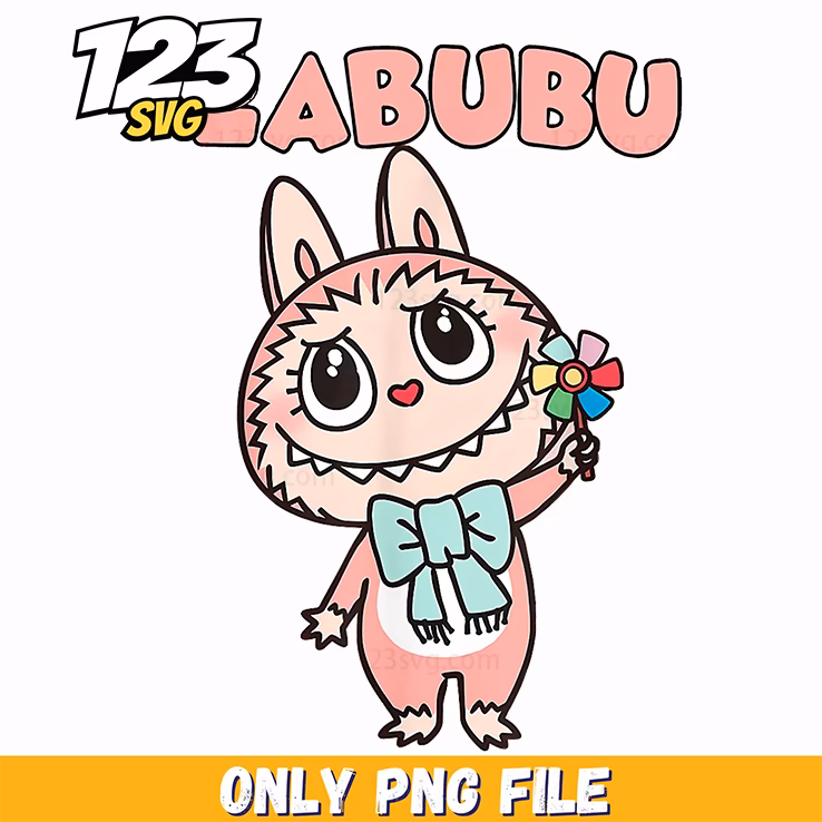 kawaii labubu bow png, labubu bow png, labubu bow kawaii png
