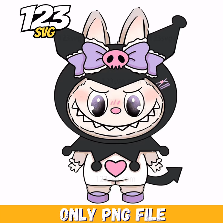 kuromi labubu png funny png, labubu funny png, labubu funny images