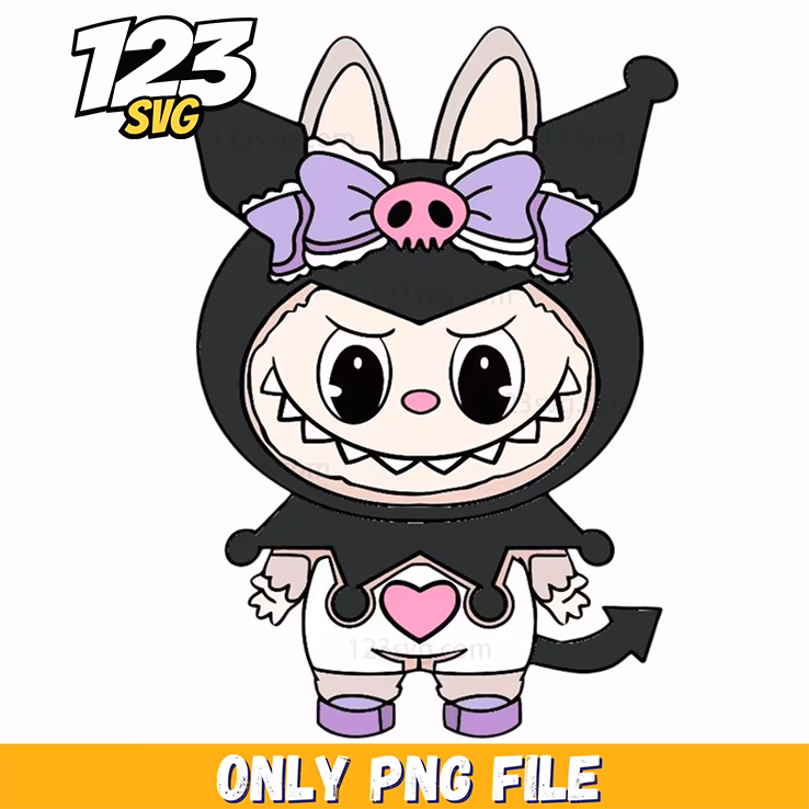 kuromi labubu png, kuromi labubu, my melody kuromi